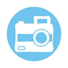 photographic camera block style icon