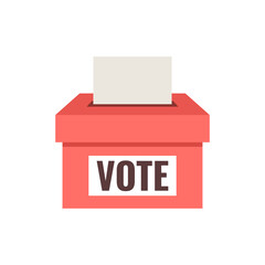 Hand voting ballot box icon, Election Vote concept, Simple design for web site, logo, app, UI, editable Vector illustration.