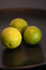 lime on a black background