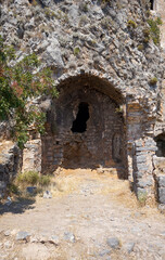 Afkule church ruins in Fethiye, Turkey