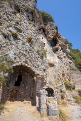 Afkule church ruins in Fethiye, Turkey