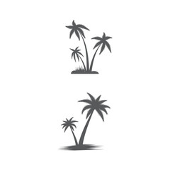 Palm tree summer logo template