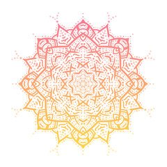 abstract mandala red and orange