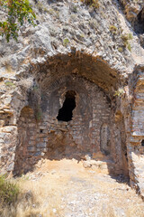 Afkule church ruins in Fethiye, Turkey