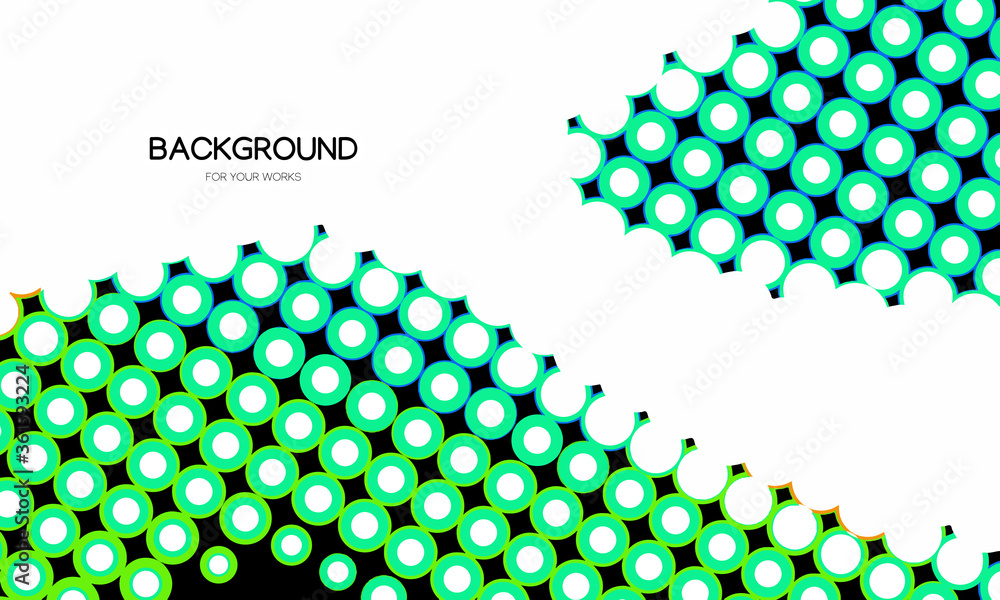 Poster colorful geometric background with circles pattern. retro vector illustration.