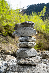 Steinmal an der Melchaa, Flüeli-Ranft, Obwalden, Schweiz