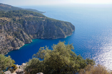 Fototapeta premium Butterfly Valley panorama in Fethiye, Turkey
