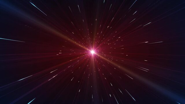 Hyperspace Starburst Background Clip/ 4k animation of an abstract stars background, with speed traveling into hyperspace