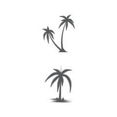 Fototapeta premium Palm tree summer logo template