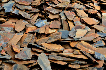 Pile of tiles, rocks, bricks, as great texture for architecture