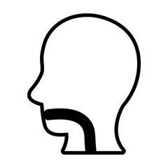 head cough icon, line style