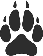 Dog  paw print flat icon for animal apps and websites