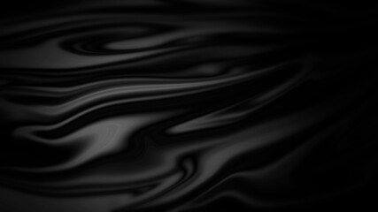 Black abstract fluid background with copy space