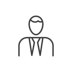 Man icon. Businessman line icon. Vector Illustration.