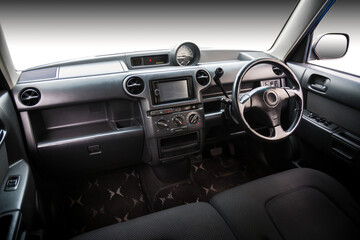 The interior of the car