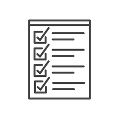 Test line icon. To do list. Vector Illustration.