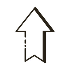 arrow up direction line style icon