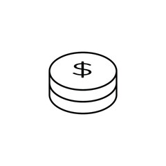 Business & Finance Flat Icon Coin