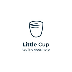 logo design vector illustration little cup