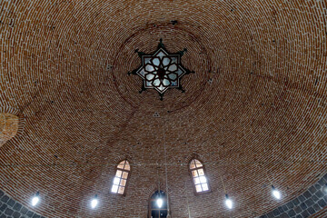 Virgin Mary Syriac Orthodox Church in Diyarbakir, Turkey.  Detail from inside the church.