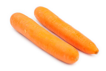 Carrots on a white background