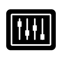 audio control panel icon, silhouette style