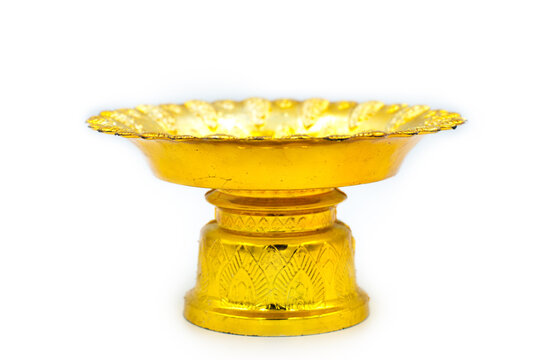 tray with pedestal on a white background
