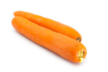 Carrots on a white background