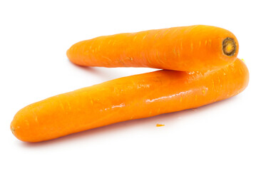 Carrots on a white background
