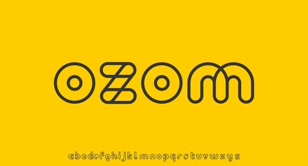 OZOM, fun geometric modern soft display font