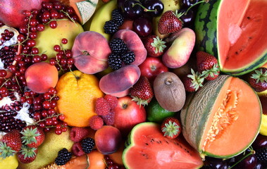 fresh juicy fruits - perfect snack for summer