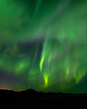 Iceland Northern Lights bursting in the night sky