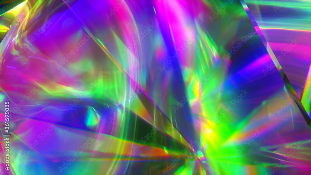 Poster the light passes through the facets of a slowly rotating diamond and creates repetitive sparkling hi