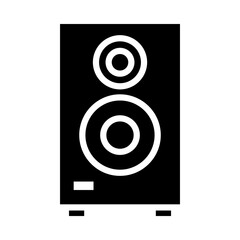 speaker bass icon, silhouette style