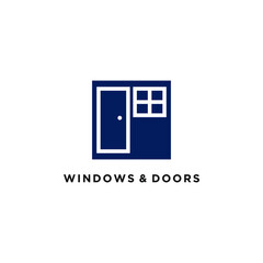 Door and windoows logo in building industry.