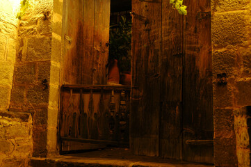 Fototapeta premium greek, traditional, paiko, village, night