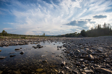 winter landscape with river