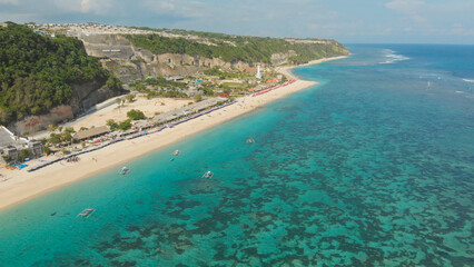 Aerial view Pantai Pandawa beach in Bali. Indonesia.