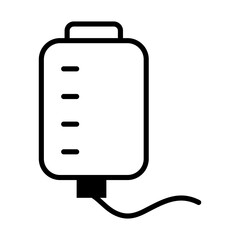 iv bag icon, line style