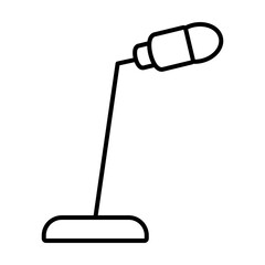 desk microphone icon, line style