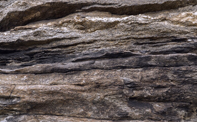 ledges on a layered brown rock texture