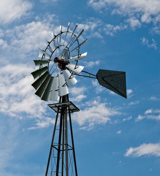 windmill on blue sky