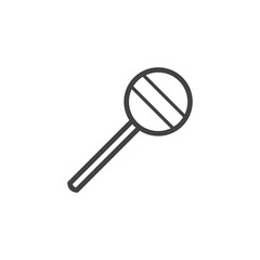 Lollipop outline icon. Vector Illustration.