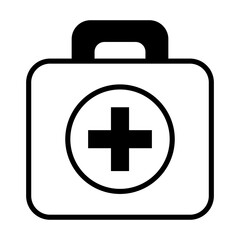 first aid kit icon, line style
