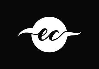 Initial Monogram Letter E C Logo Design Vector Template. E C Letter Logo Design