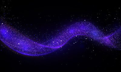 Obraz premium Blue glitter wave