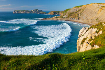 Los Caballos beach, Miengo, Cantabria,  Bay of Byscay, Spain, Europe