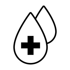 Fototapeta premium blood drops icon, line style