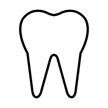tooth icon image, line style