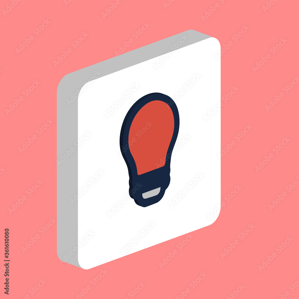 Poster led bulb, lamp simple vector icon. illustration symbol design template for web mobile ui element. pe